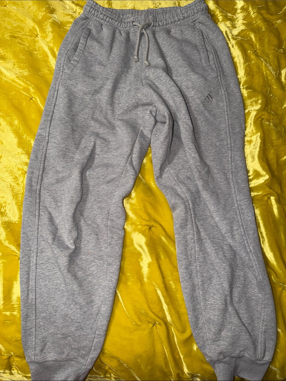 adidas women’s Gray Heather Jogger Sweatpants